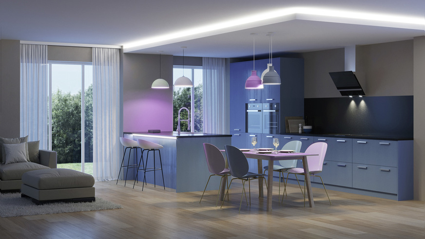 Mit einer Philips Hue Bridge können die Smart-Home-Lampen in den HomePilot integriert werden.