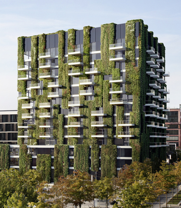 Begrünte Fassaden und Dächer sorgen dafür, dass sich Städten weniger aufheizen. Auch auf dem Schüco Campus in Bielefeld ist bald eine begrünte Fassade zu sehen.