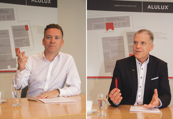COO Colin Reoch und Vertriebsleiter Gregor Biermann sehen die R+T als sehr wichtige Branchenveranstaltung. - © Alulux
