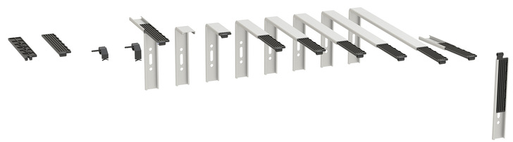 Vielfalt der Fensterbankhalter-Serie HS 500 - © Foto: Bug Aluminium-Systeme
